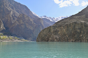 Turquoise Attabad Lake in Gojal Valley, Gilgit-Baltistan, Pakistan