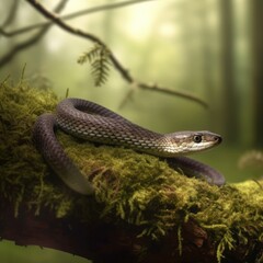 Obraz premium snake in the grass