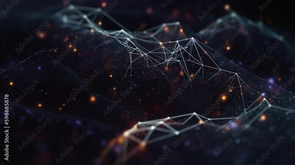 Canvas Prints data technology abstract futuristic illustration background. generative ai