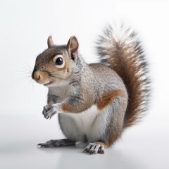 Fototapeta premium squirrel in a white background
