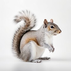 Fototapeta premium squirrel in a white background