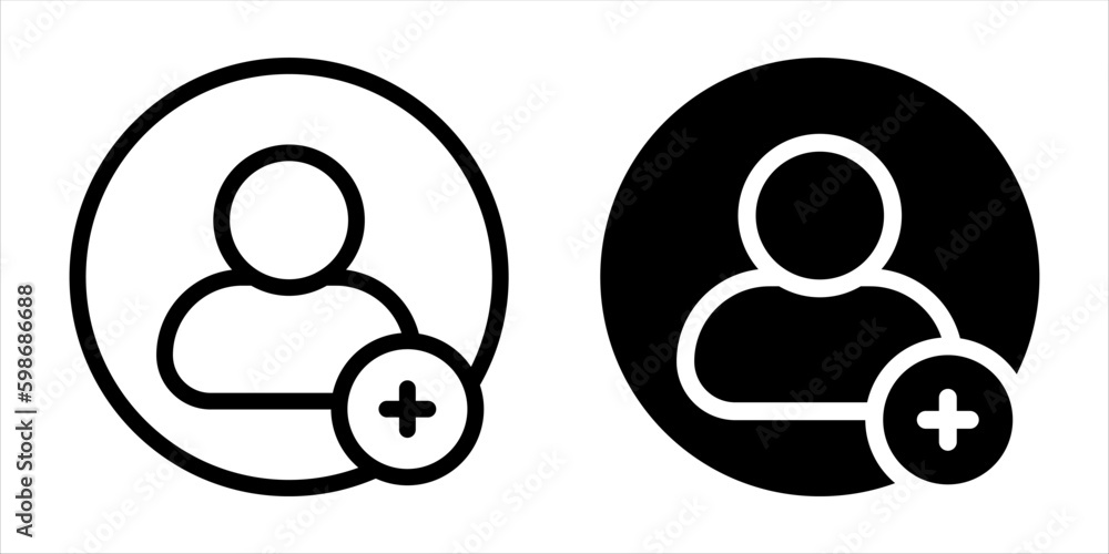 Poster add user icon. sign for mobile concept and web design. vector illustration