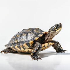 Obraz premium a turtle in a white background