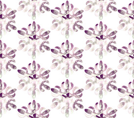 Watercolor seamless pattern. The tile is isolated on a white background. Grunge paper texture. Print for textiles.