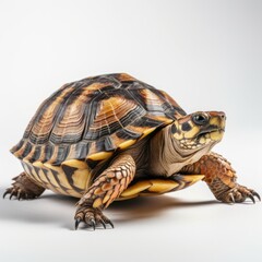 Obraz premium a turtle in a white background