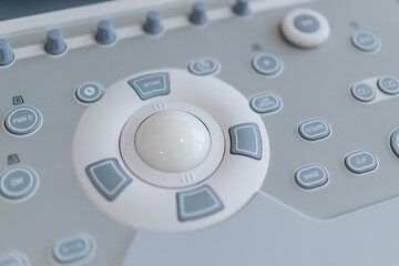 Medical office with ultrasound diagnostic equipment in the health clinic gynecological office