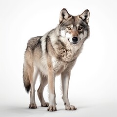 Obraz premium a wolf in a white background
