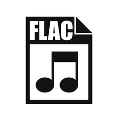 FLAC File Icon, Flat Design Style