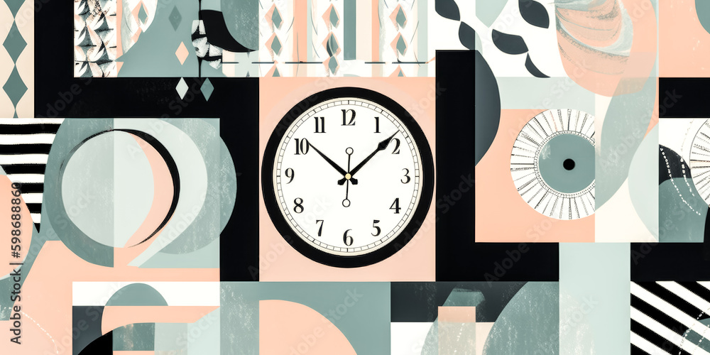 Poster an abstract pattern concept was printed, providing educational value - generative ai.