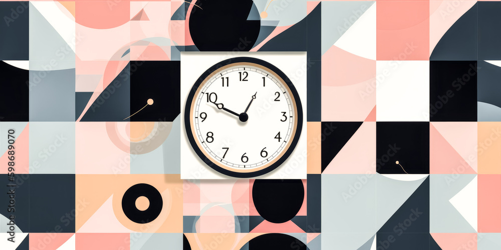 Poster an abstract pattern concept was printed to provide educational information - generative ai.