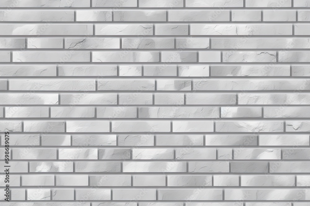 Poster white rustic seamless texture. retro whitewashed old brick wall surface. vintage structure. grungy s