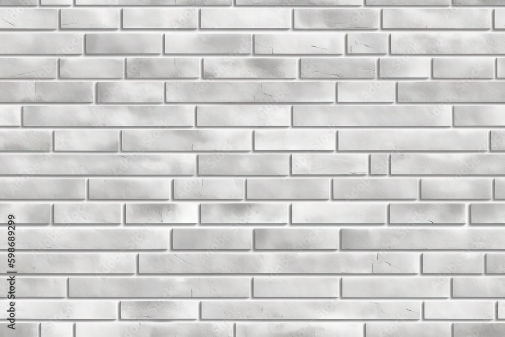 Poster white rustic seamless texture. retro whitewashed old brick wall surface. vintage structure. grungy s
