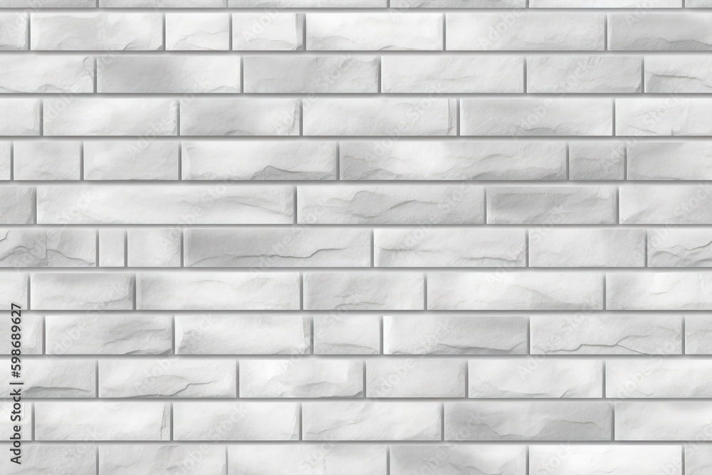 Poster white rustic seamless texture. retro whitewashed old brick wall surface. vintage structure. grungy s