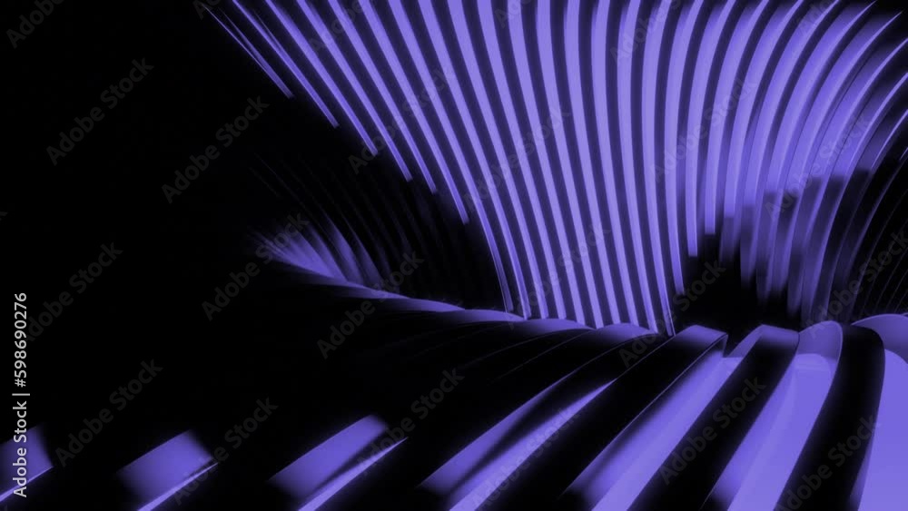 Poster striped lines move in flow of tunnel. design. striped lines move in flow of tunnel hole. lines move 