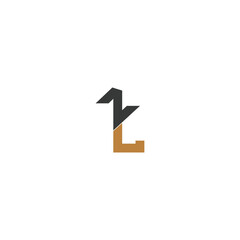 Alphabet letters Initials Monogram logo LZ, ZL, Z and L