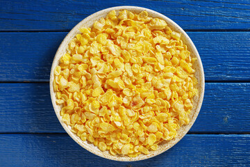 Cornflakes in plate