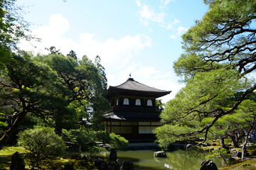 Kannonden Ginkaku at Ginkaku-ji Temple or Silver Pavilion in Kyoto, Japan - 日本 京都 銀閣寺 観音殿 銀閣