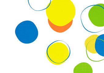 Colorful annual report brochure flyer design template with style circles. vector illustration, Use for presentation sheet cover abstract flat background, layout in A4