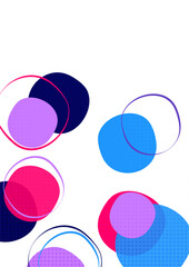 Colorful annual report brochure flyer design template with style circles. vector illustration, Use for presentation sheet cover abstract flat background, layout in A4