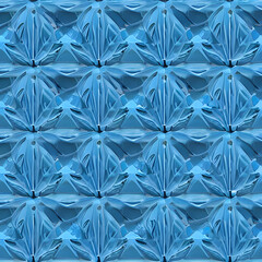 Intricate 3D Wall Textured Geometric Background in Light Blue and White Tones. Ideal for Modern and Minimalist Designs. Generative AI.
