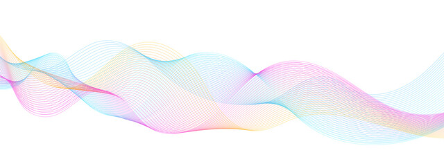 Abstract colorful blue, pink blend wave lines and technology background. Modern colorful flowing wave lines and glowing moving lines. Futuristic technology and sound wave lines background. - obrazy, fototapety, plakaty