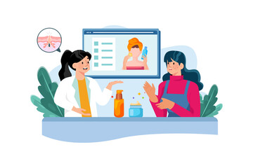 A dermatologist diagnoses and treats skin conditions.