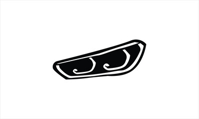 Car Headlight Vector on white