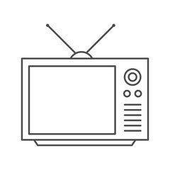 retro tv set line icon retro vintage tv design 90s 80s memories nostalgia	
