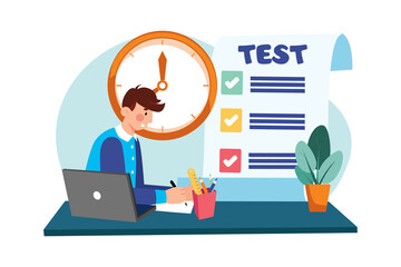 A high school student prepares for a standardized test.