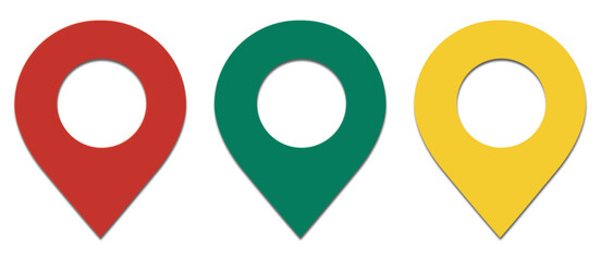 Set of Pin Location Illustration
