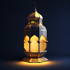 arabic lantern of muslim celebration day background illustration