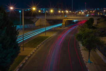 night traffic in the city