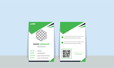 Modern Identity Card With Gradient Blue Navy Abstract Liquid. Absc Blue Id Card Design, Professional Identity Card Template Vector. professional corporate id card template,clean id card