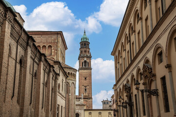 Fototapeta na wymiar The historic city center of Parma Italy