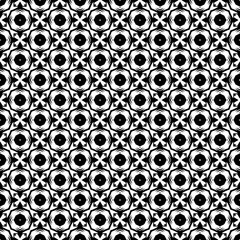 Black and white seamless pattern texture. Greyscale ornamental graphic design. Mosaic ornaments. Pattern template. Vector illustration. EPS10.