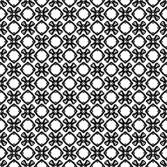 Black and white seamless pattern texture. Greyscale ornamental graphic design. Mosaic ornaments. Pattern template. Vector illustration. EPS10.