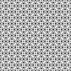 Black and white seamless pattern texture. Greyscale ornamental graphic design. Mosaic ornaments. Pattern template. Vector illustration. EPS10.