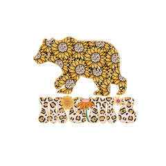 Mama Retro Bear Sublimation Vector Design 