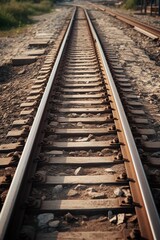 Fototapeta na wymiar illustration, railway tracks, ai generative