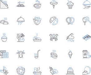 Farming line icons collection. Agriculture, Crops, Livestock, Harvest, Irrigation, Tractor, Fertilizer vector and linear illustration. Soil,Cultivate,Ranch outline signs set Generative AI