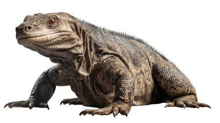 Fototapeta premium Komodo Dragon isolated on transparent background created with generative AI technology