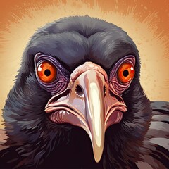 Funny Portrait of a Mad Turkey - A Funny Wildlife Animal with Beak and Feathers, Generative AI