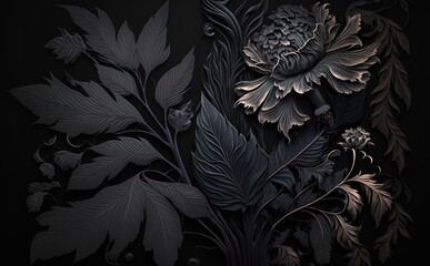Fototapeta premium Trendy seamless floral pattern