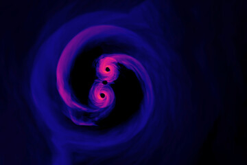 A black hole in deep space. Elements of this image furnished NASA.