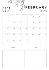 February Monthly Planner