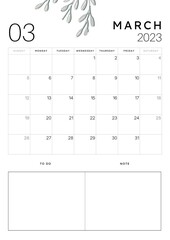 March Monthly Planner