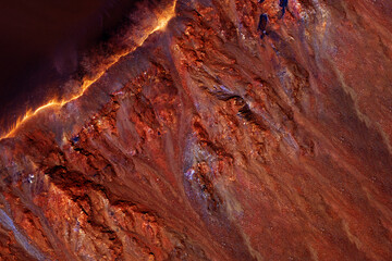 The surface of the planet Mars. Elements of this image furnished NASA.