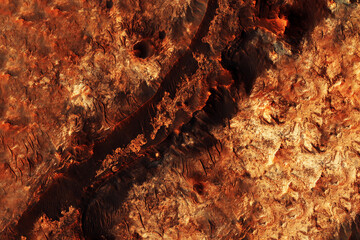 The surface of the planet Mars. Elements of this image furnished NASA.