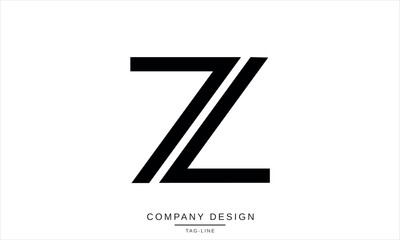 ZL, LZ, Abstract Letters Logo Monogram - obrazy, fototapety, plakaty