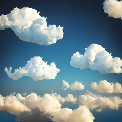 A Blissful Escape to the Sky. Ethereal Clouds with Soft Ozone Effects. Generative AI.